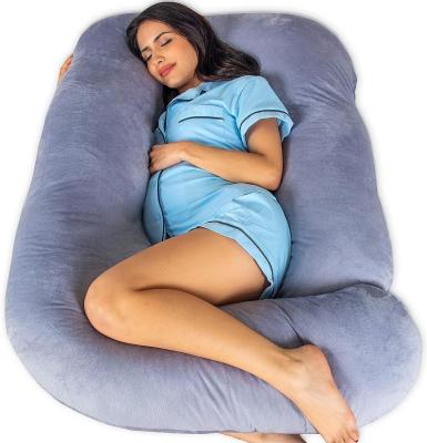 China Marine Pattern Pregnancy Pillows U-Shape Full Body Pillow for Maternity Sleeping 1.5-2 Kg for sale