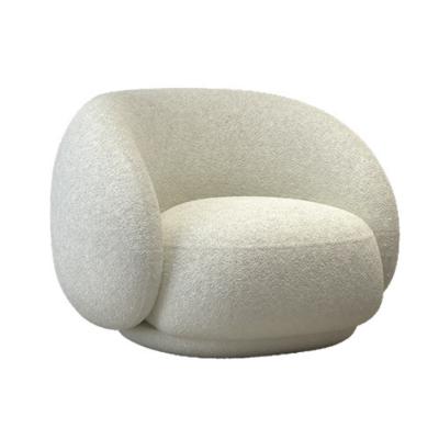 China Modern Turkish Home White Velvet Fabric Round Sofa Set with Customized Color for sale