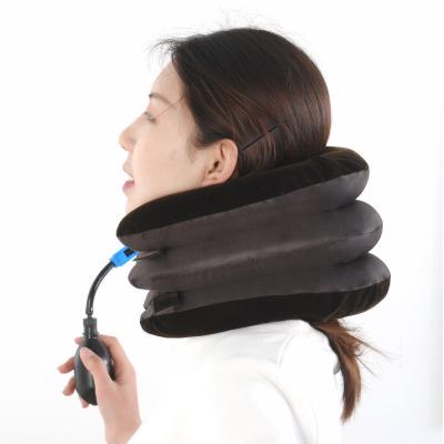 China 60 Fabric Count Inflatable Cervical Collar Traction Apparatus for Neck Pain Treatment for sale