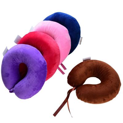 China Memory Embroidery Velvet Travel Neck Protect Pillow Set U-shaped Pillow for Nursing for sale