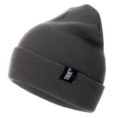 China JOINT Wholesale Gray Beanie Patch Custom Wool Winter Label Beanies for sale