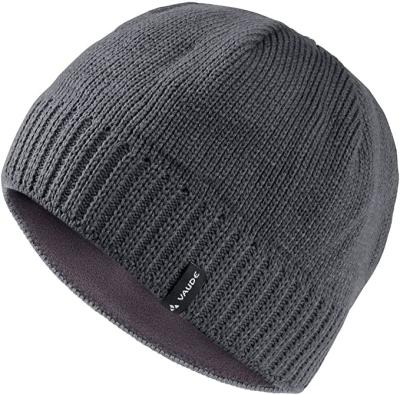 China JOINT factory china label custom design logo gray cotton knit beanie hat for sale