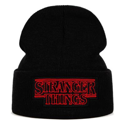 China Adults' Plain COMMON Beanie Recycled Yarn Knitted Hat for sale