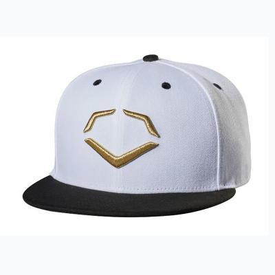 China 2020 COMMON Logo Black White Gold Embroidery High Quality Custom Snapback Hats for sale