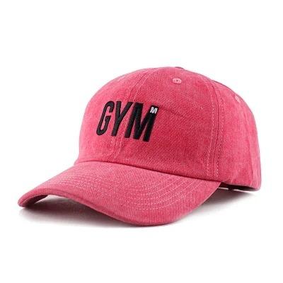 China COMMON Custom Made Embroidery Logo Washed Twill High Profile Baseball Cap Sports Hat Red Cotton Baseball Caps for sale