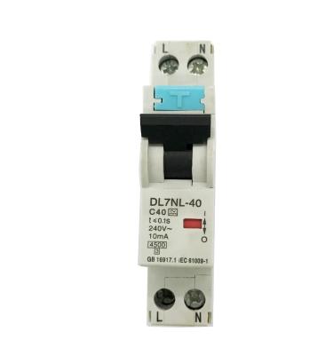 China Asutralia 6A 10A 16A 25A 32A 40A 30ma 100ma typeA/AC mini SAA RCBO 6KA de 1P+N 4.5KA 6kA NLS for sale