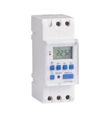 China 2P 15A din rail time switch timer sealed smart switch 12/24/48/110/220V for sale