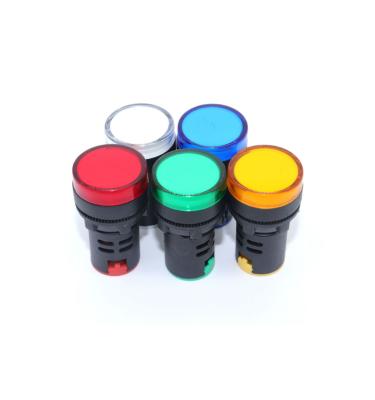 China AD16-22DS Mini Industrial Indicator Panel Light Round Panel Mount Led Signal Lamped White Blue Yellow Red Green for sale