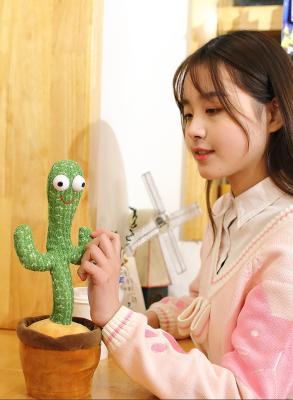 China 3pcs Cute Stuffed Talking Cactus Plush Toys Singing Music Doll Stuffed Toy Factory Simulation Double A Drums for sale