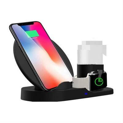 China High Speed ​​Mobile Phone Qi Wireless Charger Portable 3 in 1 Charging Station for iPhone Earbuds Air Pod for sale