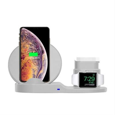 China Smart Watch 3 in 1 Multifunctional Fast Charging Wireless Charger Stand Cell Phone Stand Wireless Charger For Apple Iphone for sale