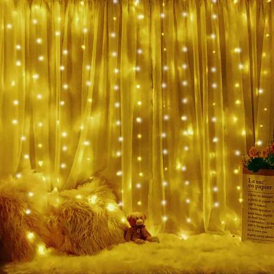 China Hot Sale 2021 Led Curtain String Light Fairy Light Fairy Twinkle Curtain Led String Waterfall Wedding Party Garden Decoration Light for sale