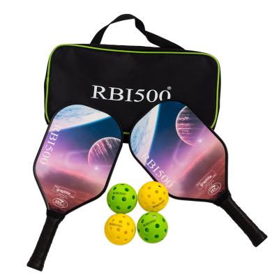 China Unisex-Adult RBI500 USAPA Approved Set of 2 Premium Pickleball Paddle Carbon Fiber Face Extended Shape with 4 Balls and Carry Bag for sale