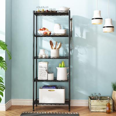 China Adjustable Sustainable 5-Shelf , Heavy Duty Metal Storage Shelves Shelving Layers Metal Storage Shelving Bathroom for sale