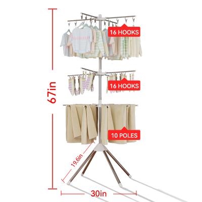 China Baby Clothes Hanger Stainless Steel Hanger Multi-Function Folding Multi-Layer Sustainable Hanging Hanger For Pants for sale