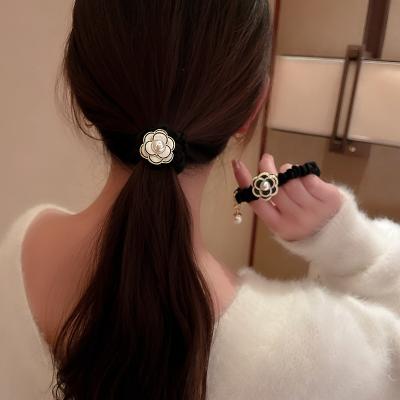 China fashion white flower ribbon accessories adjustable hair ring for woman AH669 for sale