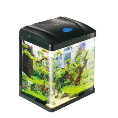 China SUNSUN Viable GS, CE Decorative Mini Glass Aquarium Tank View Aquarium With T5 Light for sale