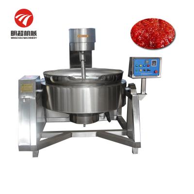 China Automatic Stirring Cooking Oil Plant Double Pot Jam Planetary Coated Kettle with Stirrer Caramel Cooking Machine Mixer for sale