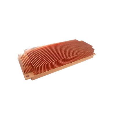 China Industrial Equipment Rectangle Shape Fin Copper Skived Radiator For CPU Cooler System Cooler Radiator for sale