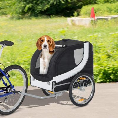 China Red Bicycle Trailer 2022 Dog Bike Trailer Quick Release Wheels Bike Cargo Trailer 60 Kg Pet Bicycle Cargo Trailer for sale