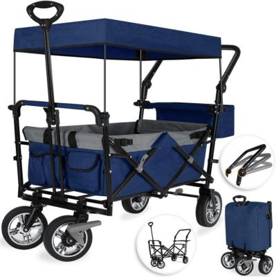 China Travel Trailer Folding Baby Stroller Adjustable Handle Camping Cart Korean Baby Trolley for sale