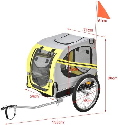 China Sustainable Multifunctional Oxford Cloth Foldable Bicycle Trailer Pet Trailer for sale