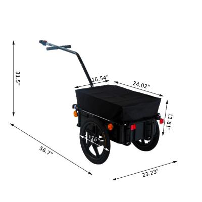 China Tools Double Wheel Internal Frame Enclosed Bicycle Cargo Trailer Bike Cargo Storage Cart And Luggage Trailer With Hitc for sale