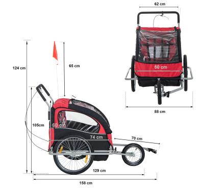 China Tools Bike Multifunctional Folding Portable Trailer Baby Trailer Bicycle Cargo Trailer for sale