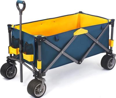 China Outdoor Camping Convenience Wagon With Blue 360 ​​Degree Wheels Beach Wagon Tool Carts for sale