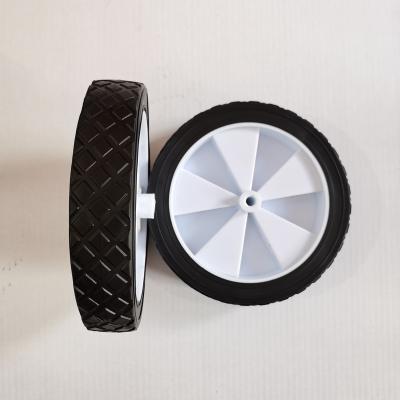 China Durable Customized Plastic PU / PVC / Rueda De 8 PIVOT Cart Rubber Wheels for sale