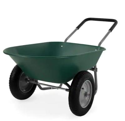 China Garden Wheelbarrow Outdoor Buying Two Rubber Wheels For Heavy Duty Construction Smooth Steering Helps Prevent Rust For Maximum Durabili for sale