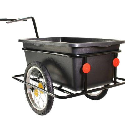 China Other Trailers Cargo Bike Trailer Transport With Cover And Box Bicycle Cargo Luggage Hand Cart 60 Kg / 70 Liters In Black for sale