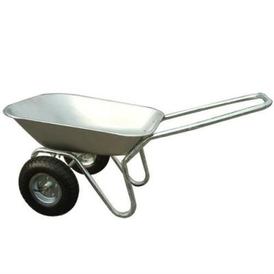 China WB6211 Two Wheel Galvanized Wheelbarrow Metal Garden And Agriculture for sale