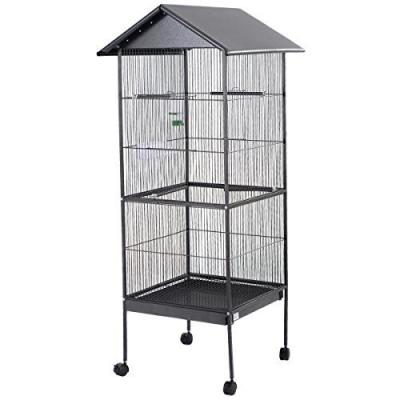 China Large Sustainable Parrot Bird Cage Pet Cages Metal Carriers And Houses Two Doors 61