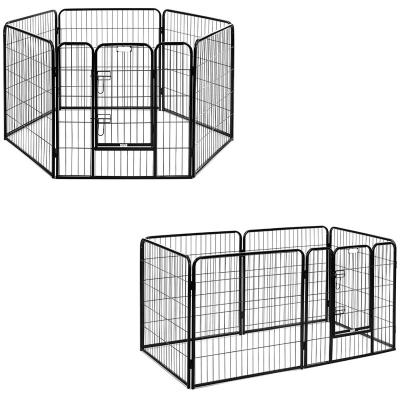 China Durable Heavy Duty Exercise Pen Cat Fence Pet Cages Pet Playpen Dog Carriers and Rooms Eco-Friendly Metal Stocked for Dogs 6 Panels for sale