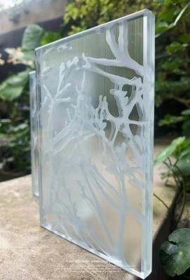 China Zuur gegraveerd Frost Art gehard glas SGCC OEM Ultra Clear Te koop