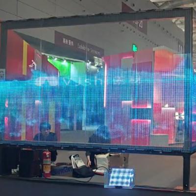 China High Quality RGB Full Color Glass Indoor / Outdoor Led Screen P10-P50 Transparent Led Displays for sale