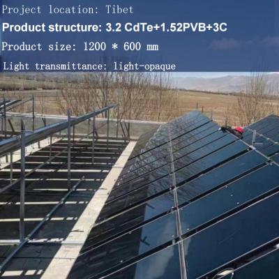 China Solar Terrace With Cadmium Telluride Film Power Glass Photovoltaic Modules Outdoor Photovoltaic Glass for sale