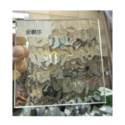 China Flat Edge Patterned Tempered Glass For Hotel Screen Partition and Shower Enclousures for sale