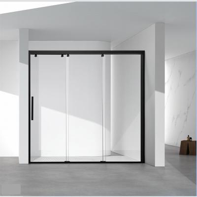 China Sliding Tempered Glass Door Modern and Safe Solution for Your Bathroom for sale