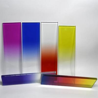 China Customizable Tempered Art Gradient Laminated Glass for Architectural Creative Designs for sale