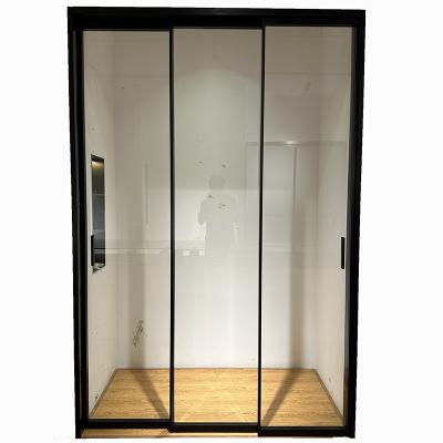 China Sliding Tempered Glass Door with Water-Resistant Design for High-End Apartments and Upscale Hotel Suites for sale