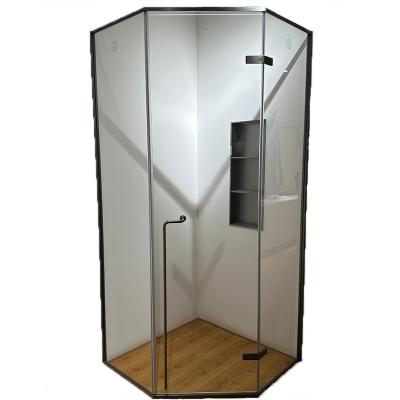 China Modern and Minimalist Tempered Glass Shower Enclosure Perfect for Residential and Commercial Settings for sale