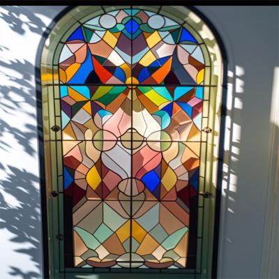 China European Elegance and Modern Design Tempered Art Stained Glass Combines Timeless Beauty with Contemporary Elements for sale