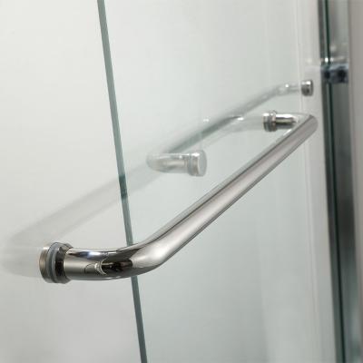 China Zigzag double sliding door sliding partition glass door screen partition bathroom shower room bathroom for sale