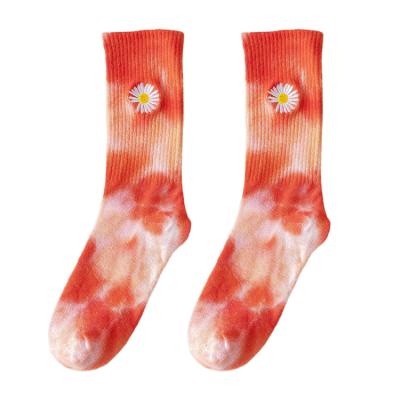 China Wholesale QUICK DRY custom embroidery socks custom made cotton men's cotton tie dye for sale