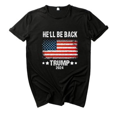 China Wholesale QUICK DRY Short Sleeve Wholesale Fashion USA O Neck Cotton 3D Printing Funny Trump T-Shirt for sale