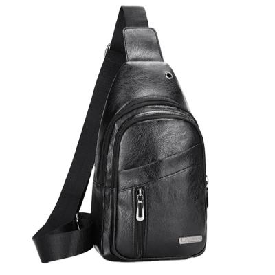 China PU Finely Processed Designer Waterproof Men Running PU Chest Bag for sale