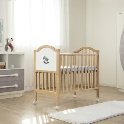 China Durable+Adjustable+Mobile Solid Wooden CHILDREN'S Cribs Baby Crib Swing Wooden Baby Cribs In China for sale