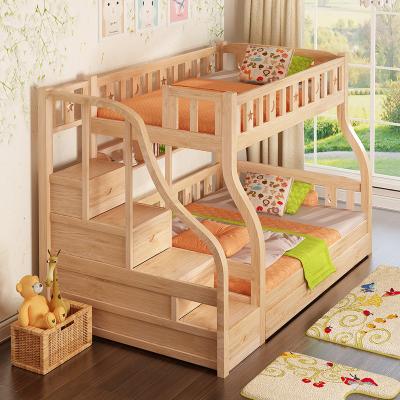 China Modern Children's Bed Heaven And Earth Bed Bunk Bed Ladder Cabinet Solid Wood for sale